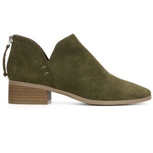 Kenneth Cole Reaction Side Skip Green Zip Suede Comfort Booties Women US 7